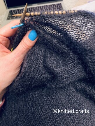 Women's mohair black knitted sweater #5