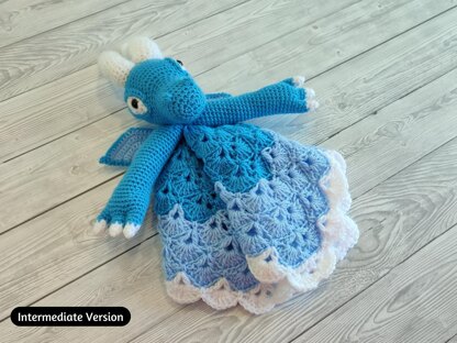 Blizzard The Ice Dragon Baby Lovey Blanket
