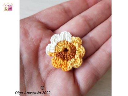 Medium crochet flower for autumn decor