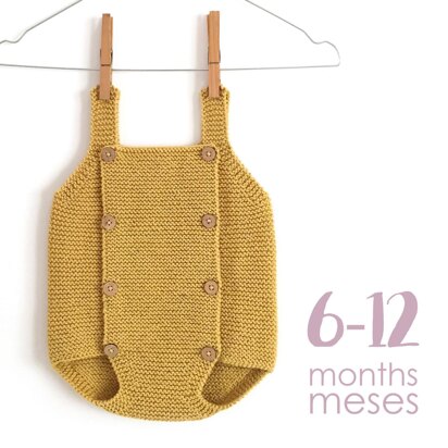 6-12 months - BUTTON-UP Knit Romper Pattern