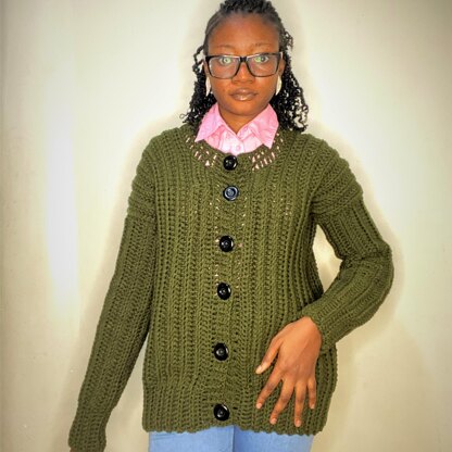 Chunky cardigan hot sale crochet pattern