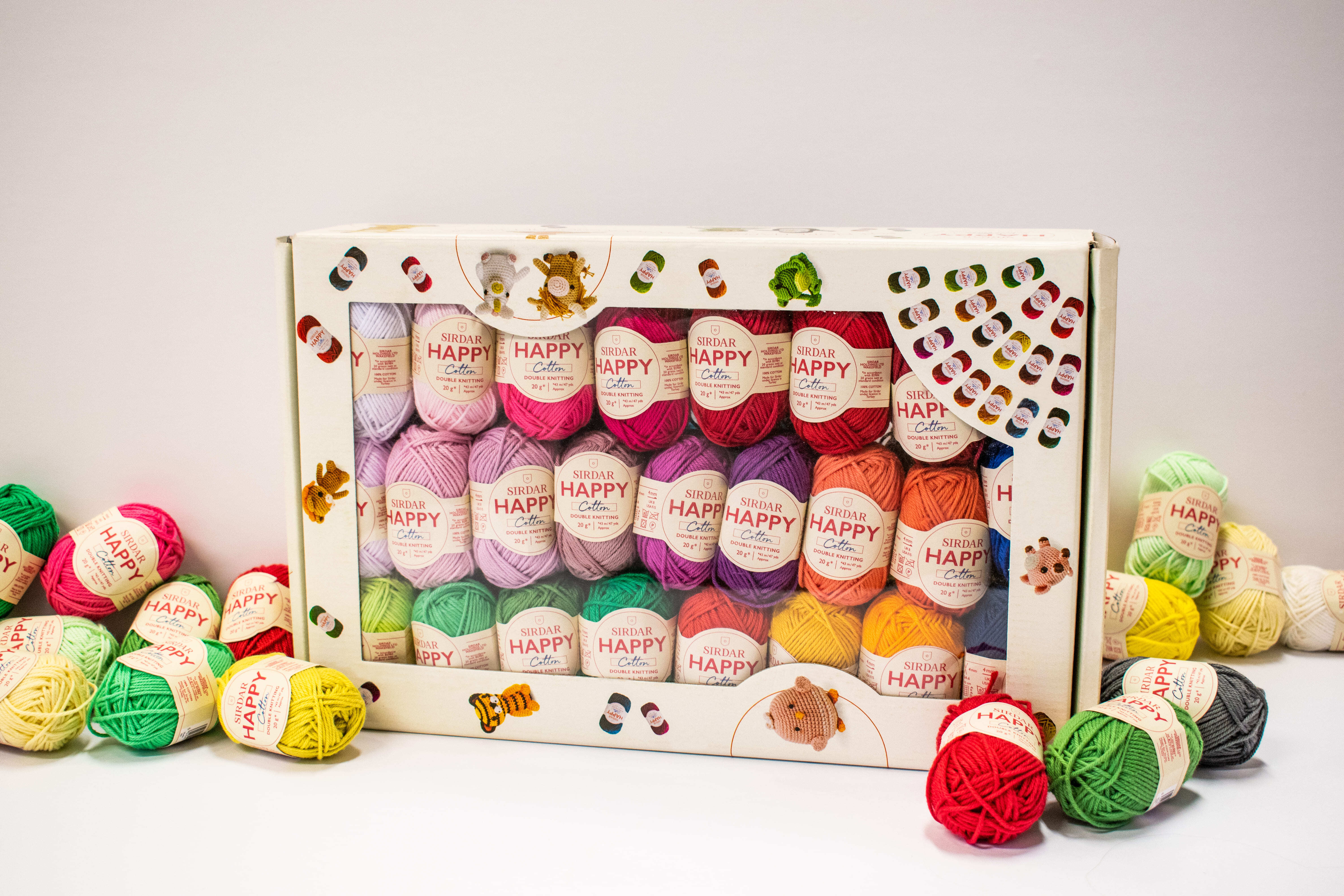Sirdar Happy Cotton Assortment Box - 50 Colours - view 2