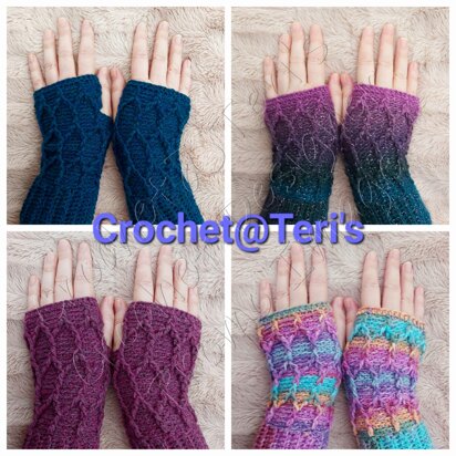 Midnight Cable Gloves