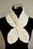 Milky White Cables Scarf ( Keyhole / Ascot / Pull-Through / Vintage / Stay On Scarf Knitting Pattern )