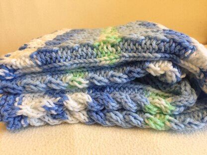 Easy Cable Baby Blanket