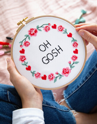 Wool and the Gang Oh Gosh Cross Stitch Kit