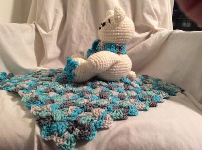 Polar Bear Lovey/security Blanket
