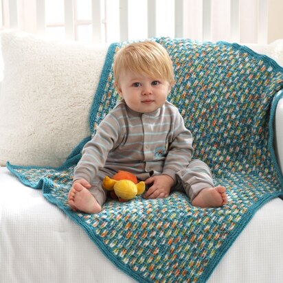 Woven Look Blanket in Bernat Baby Sport