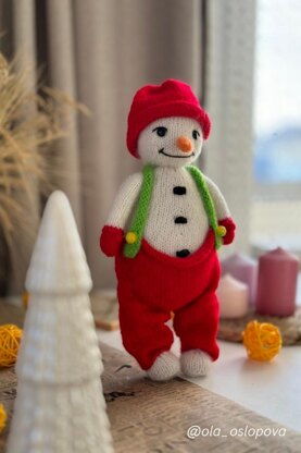 Snowman knitting pattern