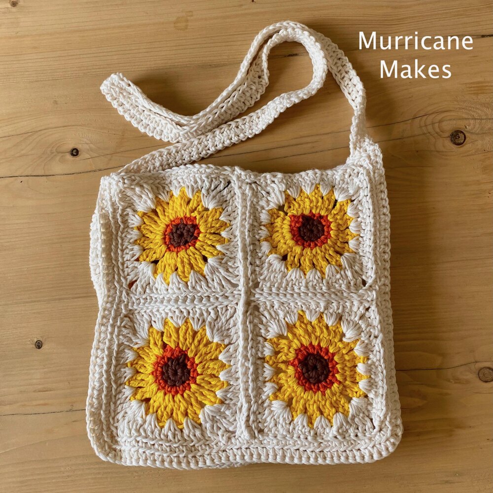 Sunflower discount crochet bag