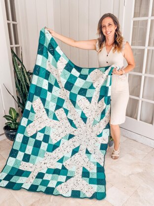 Granny Square Snowflake Blanket