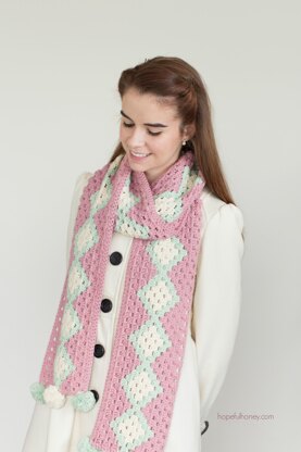 Cotton Candy Pompom Scarf