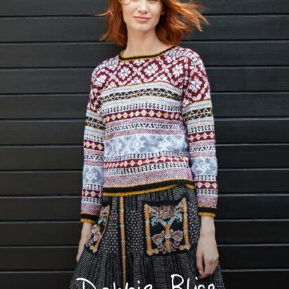 Krysta Sweater - Knitting Pattern For Women in Debbie Bliss Rialto 4ply & Fine Donegal