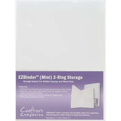 Crafter's Companion EZBinder 3-Ring Storage - Mini - 7"X9.5"X1.25"