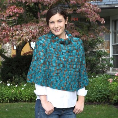621 Deep Woods Poncho - Crochet Pattern for Women in Valley Yarns BFL Worsted Hand-Dyed