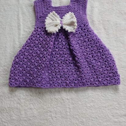 Crochet Pleated Baby Dress