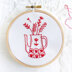 Tamar Red Vase Embroidery Kit - 4in