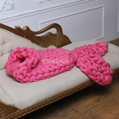 Chunky Mermaid Tail blanket (cm)