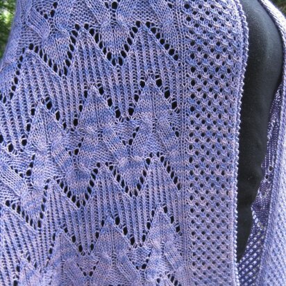 Koga Cable Lace Shawl - knitting pattern