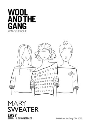 Mary Sweater in Wool and the Gang Shiny Happy Cotton - Downoadable PDF