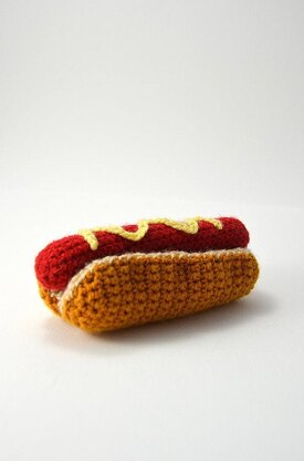 Hotdog Crochet Pattern, Hotdog Amigurumi, Fast Food Crochet Pattern, Fast Food Amigurumi