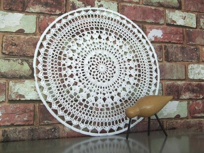 White Mandala 15,5 inch/40 cm Crochet PDF Pattern