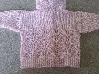 Lace and moss baby hoodie