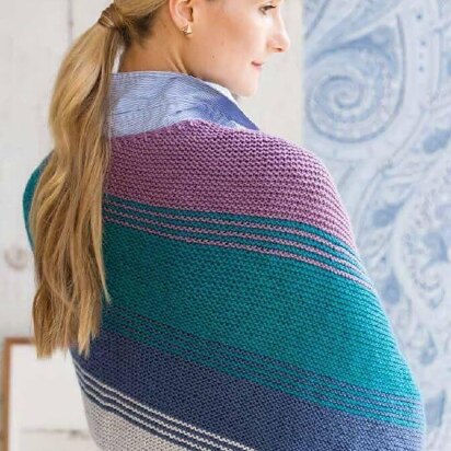 Jazzy Garter Stripes Shawl