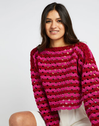 Armada Sweater in Wool and the Gang Tina Tape Yarn - Leaflet