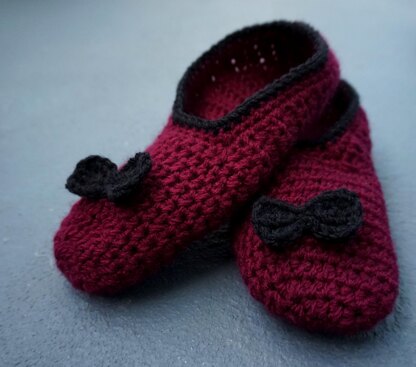 Crochet Pattern Ballerina Slippers!