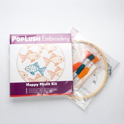PopLush Happy Misfit Embroidery Kit - 8in