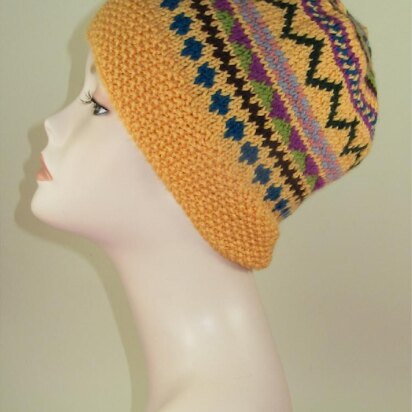 Simple Fairisle Slouch Hat