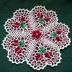 LoisLeigh’s Rose Budding Hearts Doily