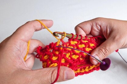 Tunisian crochet in the round