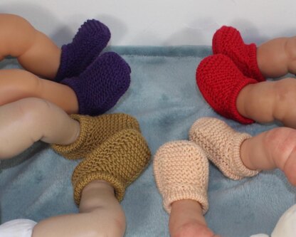 Baby Simple Aran Circular Slippers