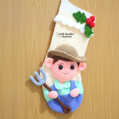 Farmer Christmas Stocking