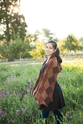 Entrelac Shawl with Leaf Option