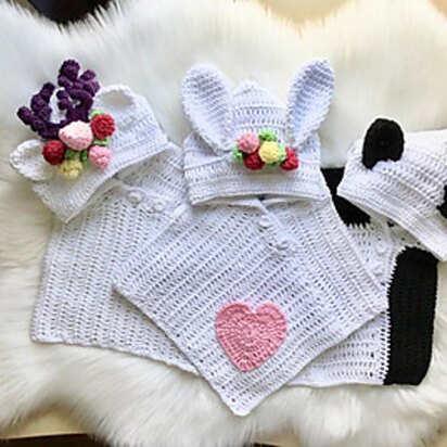 Baby Bunny Panda Unicorn Poncho N 408