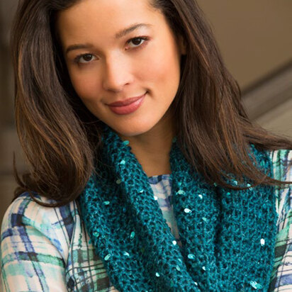 Classy Crochet Cowl in Red Heart Boutique Swanky - LW4342 - Downloadable PDF