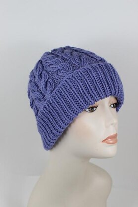 Chunky Double Twist Cable Beanie Hat