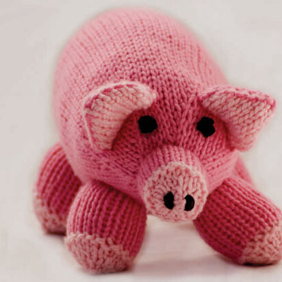 Pink Pig Toy in Cascade 128 Superwash - C202