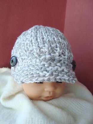 401 KNITTED NEWSBOY HAT