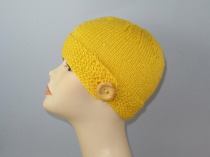 Button Up Beanie Circular knitting pattern