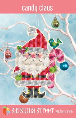 Satsuma Street Candy Claus Ornament Cross Stitch Kit