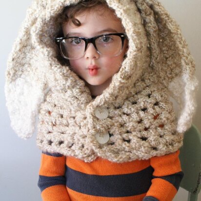 Chunky Crochet Bunny Hood