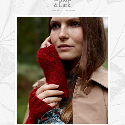 Zoe Wristwarmers - Knitting Pattern For Women in Willow & Lark Woodland