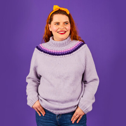 Paintbox Yarns Bobble Yoke Jumper PDF (Free)