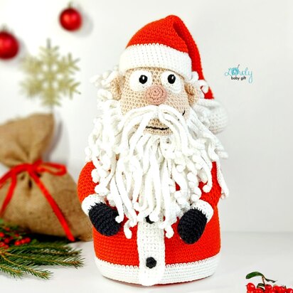 Santa Claus Christmas decoration/gift bag Crochet Pattern