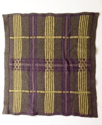 Felted Plaid Blanket in Lion Brand Fishermen's Wool - 80302AD