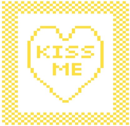 'Kiss Me' Heart Dishcloth